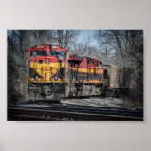 Stoomaangedreven reis: Antiek treinkunst Poster (Voorkant)