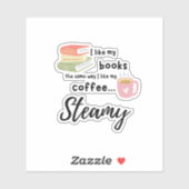 Stoomachtige romance nieuwe sticker met koffiekopj (Vel)