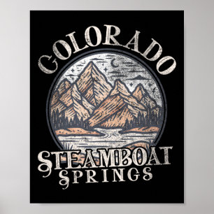 Stoomboot Co Colorado Springs Buiten wandelen Poster