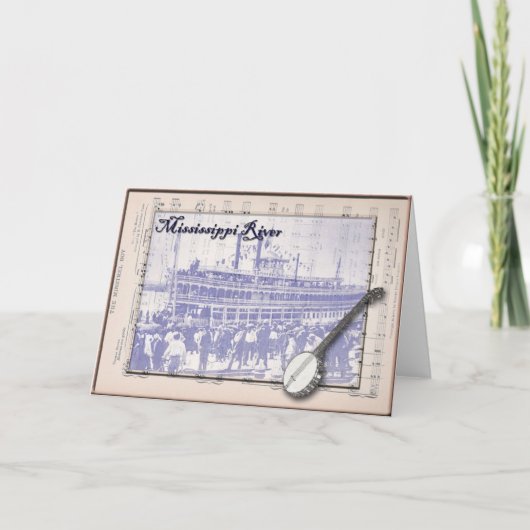 Stoomboot en Muziek Kaart (Voorkant)