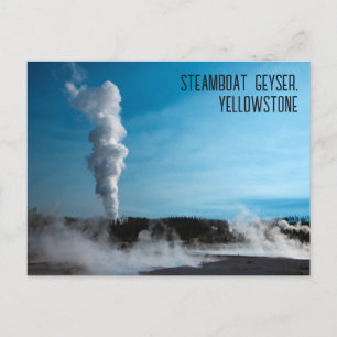 Stoomboot Geyser Eruption Yellowstone Briefkaart