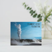 Stoomboot Geyser Eruption Yellowstone Briefkaart (Staand voorkant)