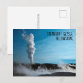 Stoomboot Geyser Eruption Yellowstone Briefkaart (Voorkant / Achterkant)