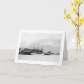 Stoomboot in Seward, Alaska 1916 wordt gedokt die Kaart (Gele Bloem)