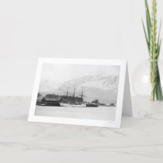Stoomboot in Seward, Alaska 1916 wordt gedokt die Kaart