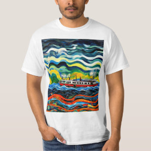 Stoomboot in storm 5 t-shirt