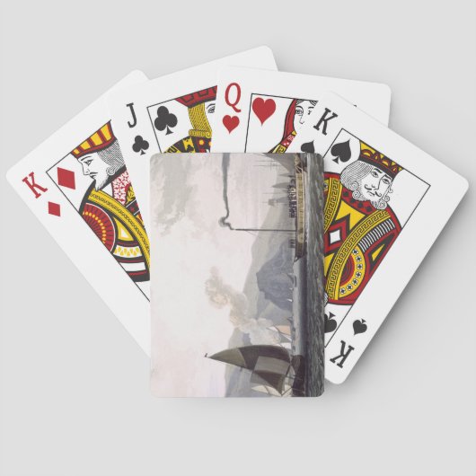 Stoomboot op de Clyde bij Dumbarton, van 'A Vo Speelkaarten (Achterkant)