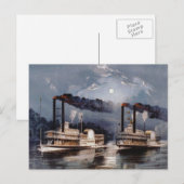 stoomboot op de Mississippi Briefkaart (Voorkant / Achterkant)