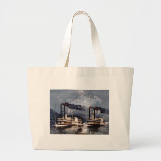  stoomboot op de Mississippi Grote Tote Bag (Voorkant)