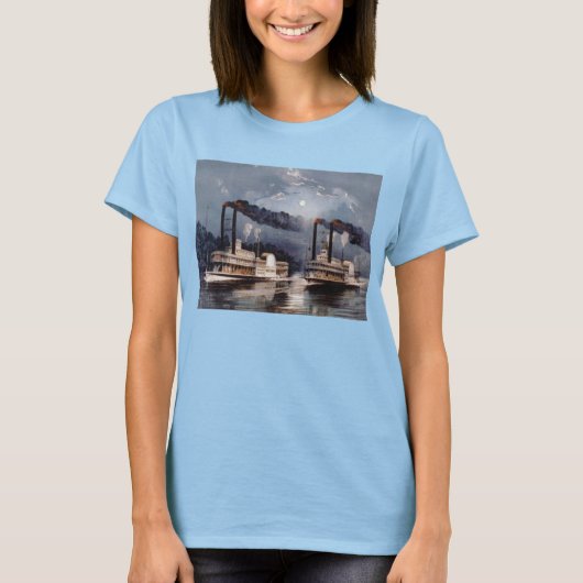 stoomboot op de Mississippi T-shirt (Voorkant)