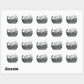 stoomboot ronde sticker (Vel)