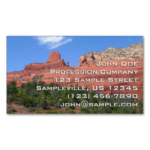 Stoomboot Rots in Sedona Arizona Fotografie Magnetisch Visitekaartje