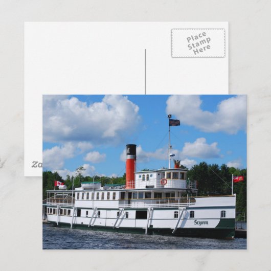 Stoomboot Segwun Briefkaart (Voorkant / Achterkant)