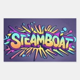 Stoomboot Ski Stickers - (Set van 4)
