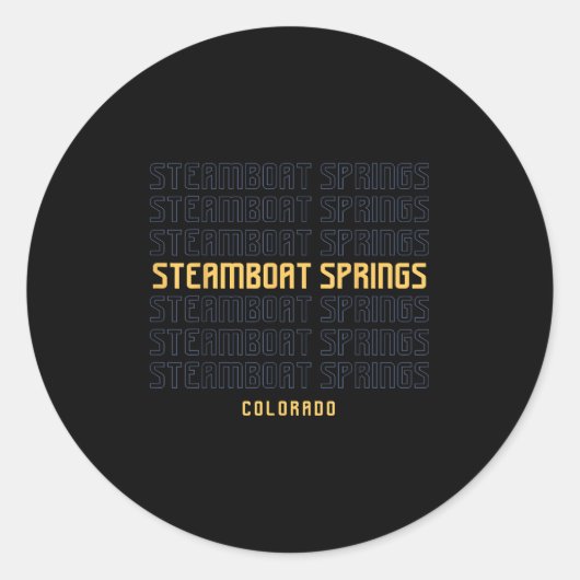 Stoomboot Springs Colorado _1 Ronde Sticker (Voorkant)