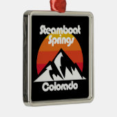 Stoomboot Springs, Colorado Metalen Ornament (Rechts)