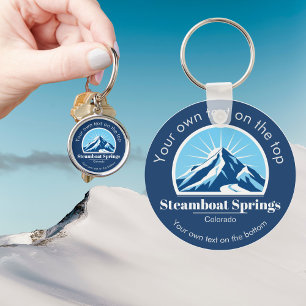 Stoomboot Springs Colorado skigebied cadeau Sleutelhanger