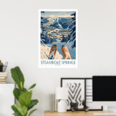 Stoomboot Springs Ski Print - Colorado 1 (Thuiskantoor)