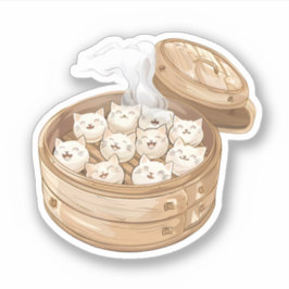 Stoomboot vol met Cat Dumplings Sticker