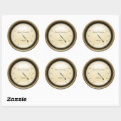 Stoomdrukmeter Steampunk Industrial Ronde Sticker (Vel)