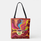Stoomend koffiekoppatroon tote bag (Achterkant)