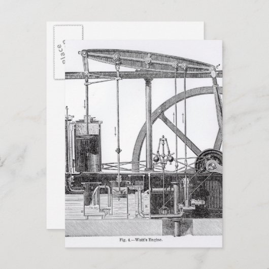 Stoomengine Briefkaart (Voorkant / Achterkant)
