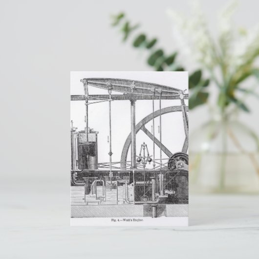 Stoomengine Briefkaart (Staand voorkant)