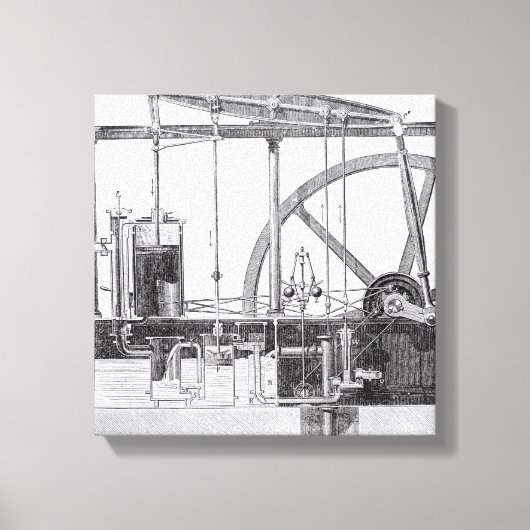 Stoomengine Canvas Afdruk (Voorkant)