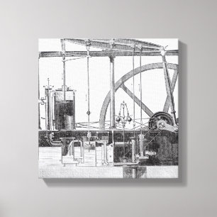 Stoomengine Canvas Afdruk