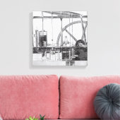 Stoomengine Canvas Afdruk (Insitu (Woonkamer))