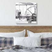 Stoomengine Canvas Afdruk (Insitu (Slaapkamer))