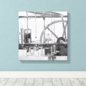 Stoomengine Canvas Afdruk (Insitu (Houten vloer))