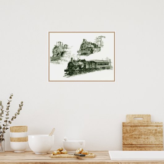 Stoomengine Poster (Keuken)