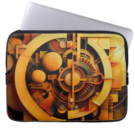 Stoomgouden Mechanisme Abstract Laptop Sleeve