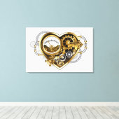 Stoomhart met een Manometer Canvas Afdruk (Insitu (Houten vloer))