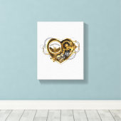 Stoomhart met een Manometer Canvas Afdruk (Insitu (Houten vloer))