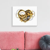 Stoomhart met een Manometer Canvas Afdruk (Insitu (Woonkamer))