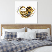 Stoomhart met een Manometer Canvas Afdruk (Insitu (Slaapkamer))