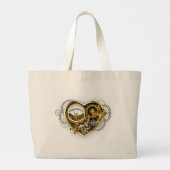 Stoomhart met een Manometer Grote Tote Bag (Achterkant)