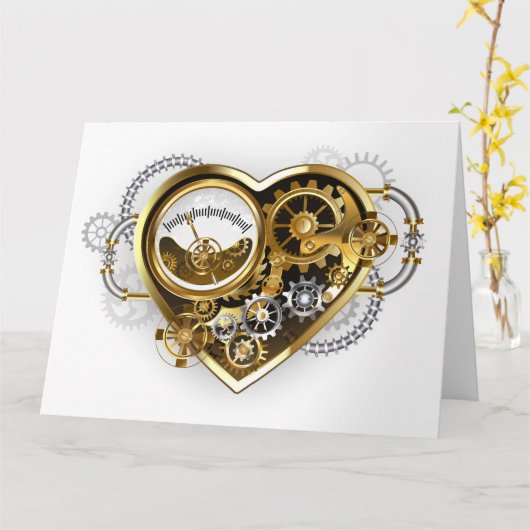 Stoomhart met een Manometer Kaart (Gele Bloem)