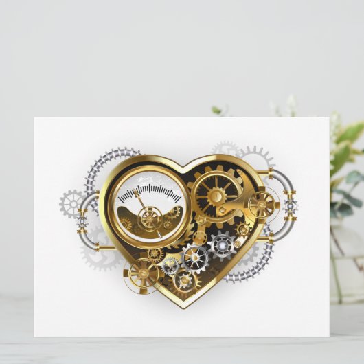 Stoomhart met een Manometer Kaart (Staand voorkant)