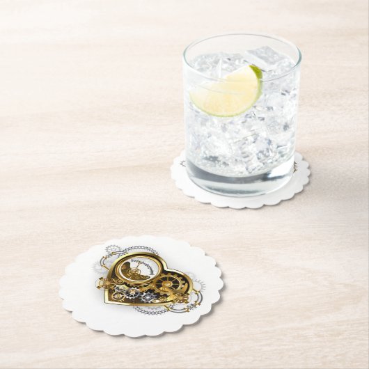 Stoomhart met een Manometer Kartonnen Onderzetters (Insitu)