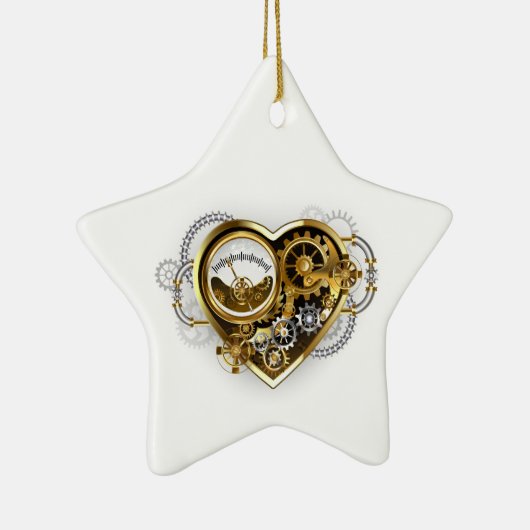 Stoomhart met een Manometer Keramisch Ornament (Rechts)