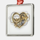 Stoomhart met een Manometer Metalen Ornament (Links)