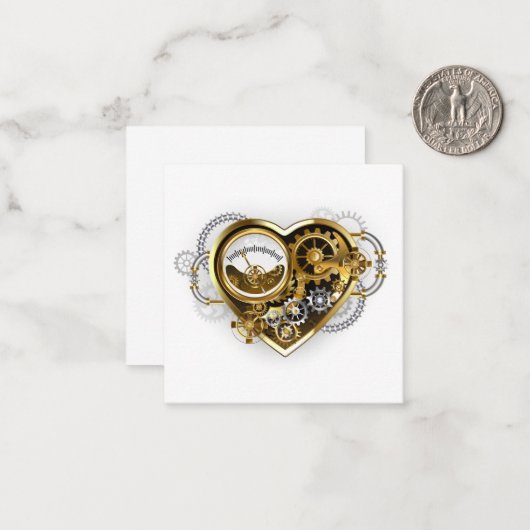 Stoomhart met een Manometer Notitiekaartje (Voorkant / Achterkant in situ)