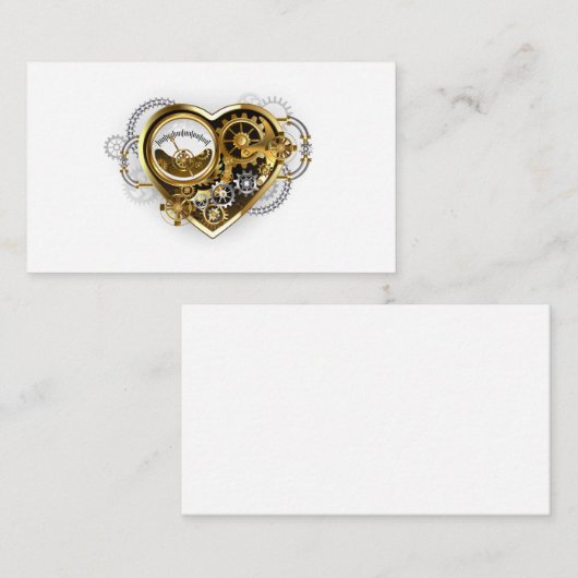 Stoomhart met een Manometer Notitiekaartje (Voorkant / Achterkant)