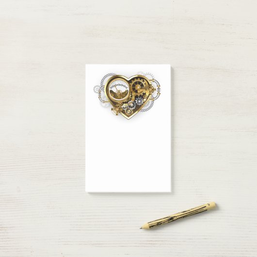 Stoomhart met een Manometer Post-it® Notes (Op bureau)