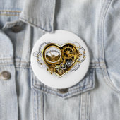 Stoomhart met een Manometer Ronde Button 4,0 Cm (In situ)