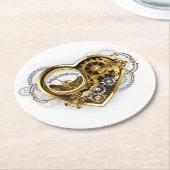 Stoomhart met een Manometer Ronde Kartonnen Onderzetter (Gebogen)