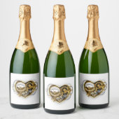 Stoomhart met een Manometer Sparkling Wijnetiket (Flessen)